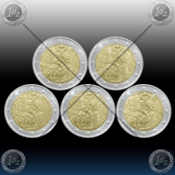 5 x 2 EVRO NEMČIJA (A,D,F,G,J) 2019 "BERLINSKI ZID" UNC